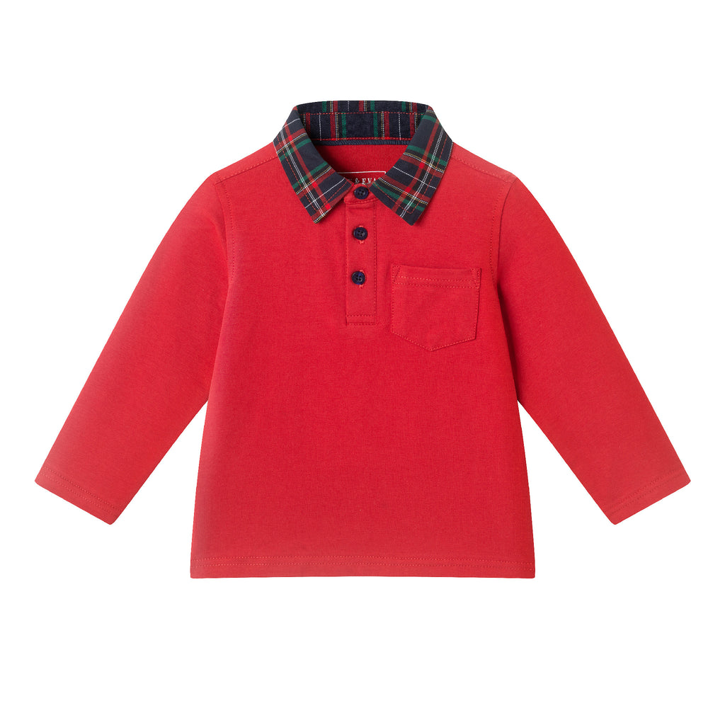 Infant Polo Shirt & Jogger Set | Red - Andy & Evan