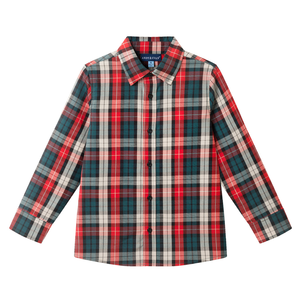 Kids 3-Piece Sweater Vest Set with Bowtie | Red Plaid - Andy & Evan
