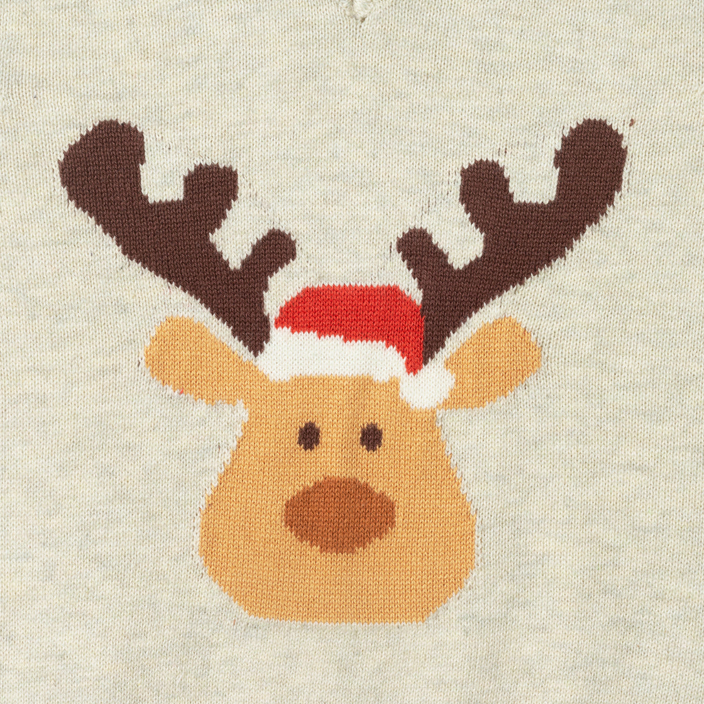 Infant Sweater Vest Set | Beige Reindeer - Andy & Evan