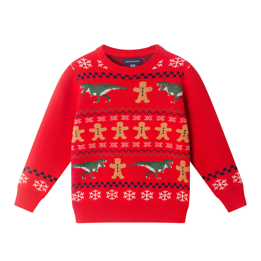Kids (2 - 8) Fair Isle Sweater & Pants Set - Gingerbread