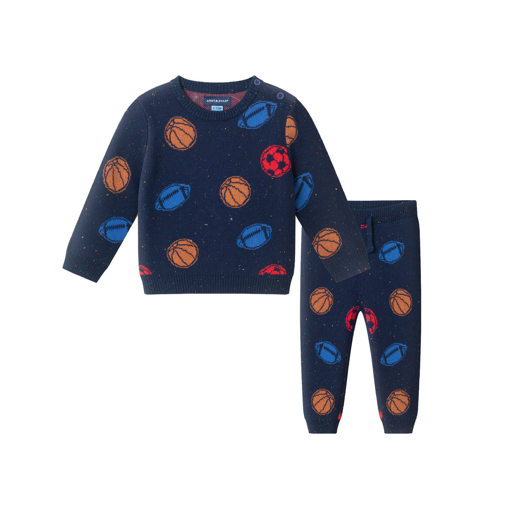 Infant Baby Sweater Set | Navy Sports - Andy & Evan