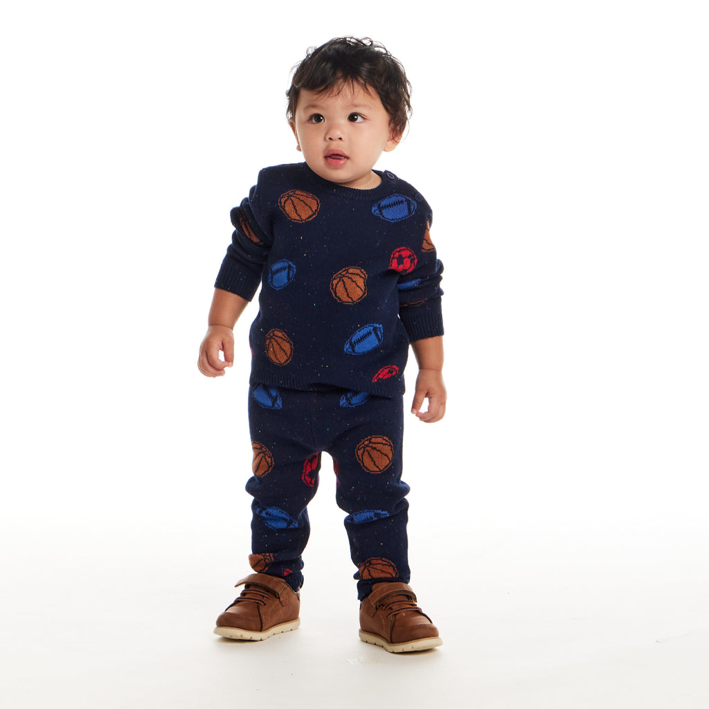 Infant Baby Sweater Set | Navy Sports - Andy & Evan