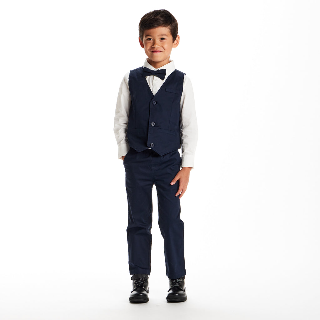 Kids 4-Piece Vest Set | Navy - Andy & Evan