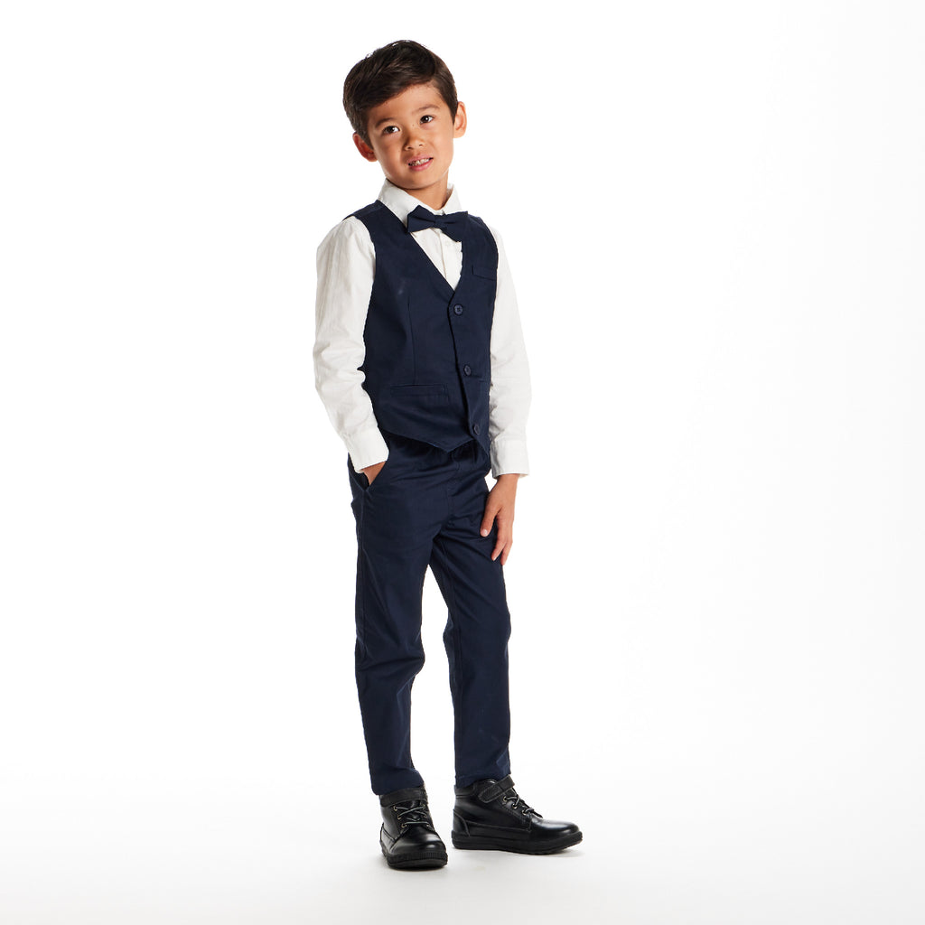Kids 4-Piece Vest Set | Navy - Andy & Evan
