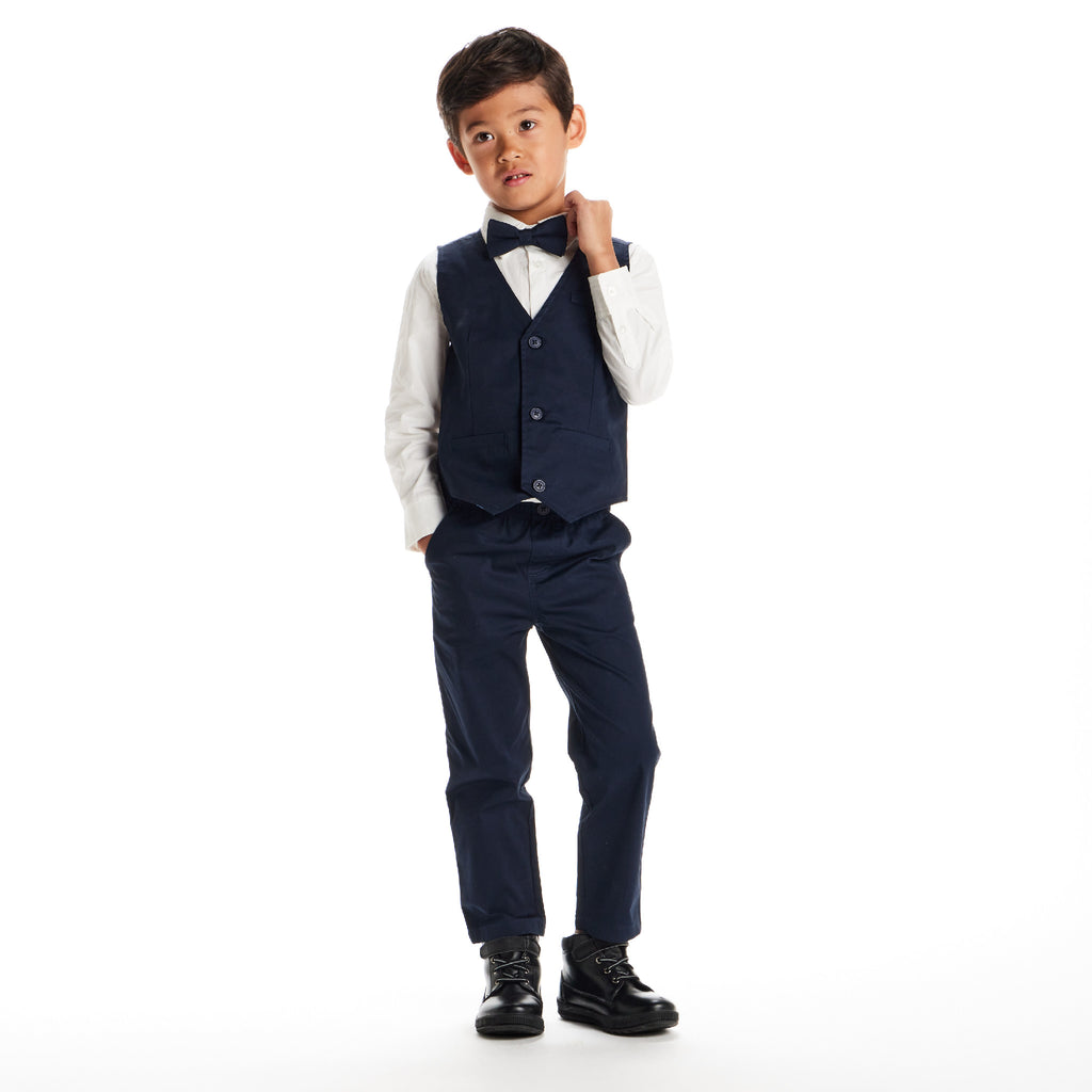 Kids 4-Piece Vest Set | Navy - Andy & Evan