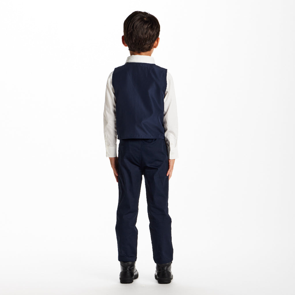 Kids 4-Piece Vest Set | Navy - Andy & Evan