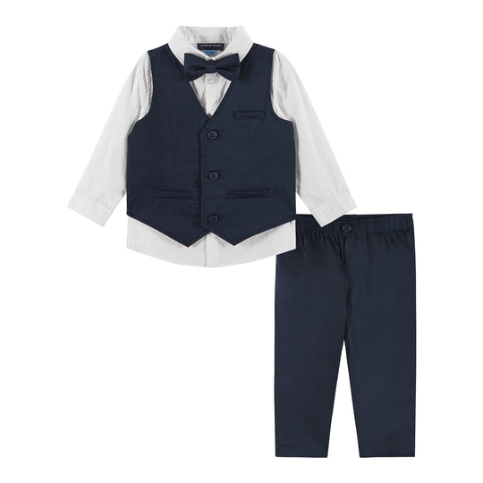 Infant 4-Piece Vest Set | Navy