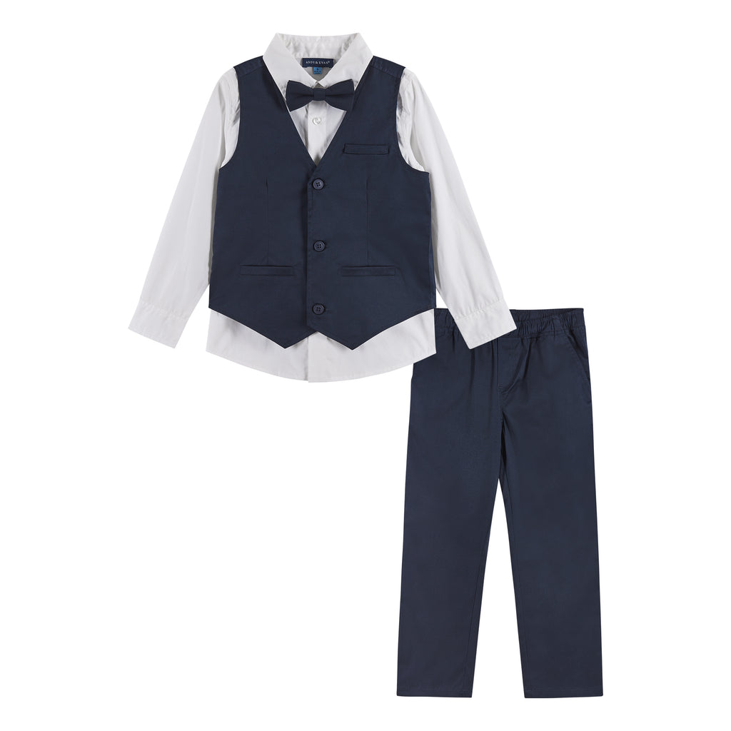 Kids 4-Piece Vest Set | Navy - Andy & Evan