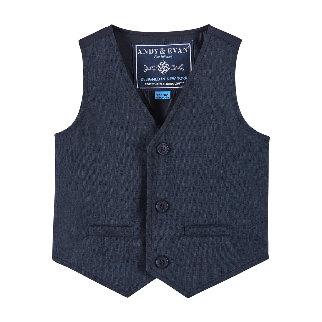 Infant Vest Set | Navy Plaid - Andy & Evan