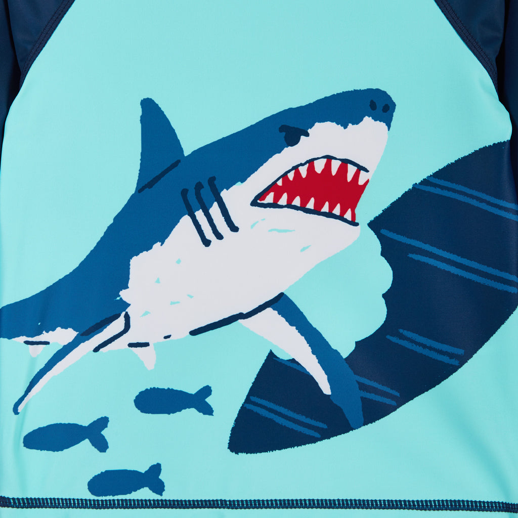Raglan Rashguard and Boardshort Set | Shark Graphic - Andy & Evan