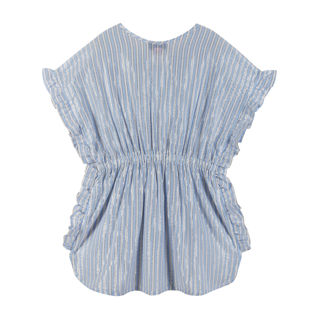 Blue & White Striped Caftan Cover-Up (7-16 Years) - Andy & Evan