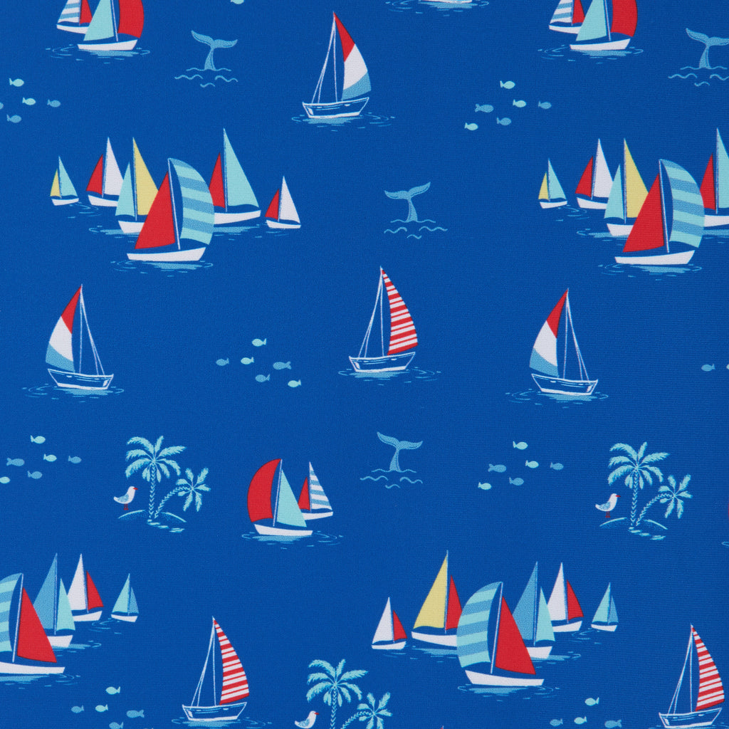 Infant Swim Romper and Hat | Sailboat Print - Andy & Evan