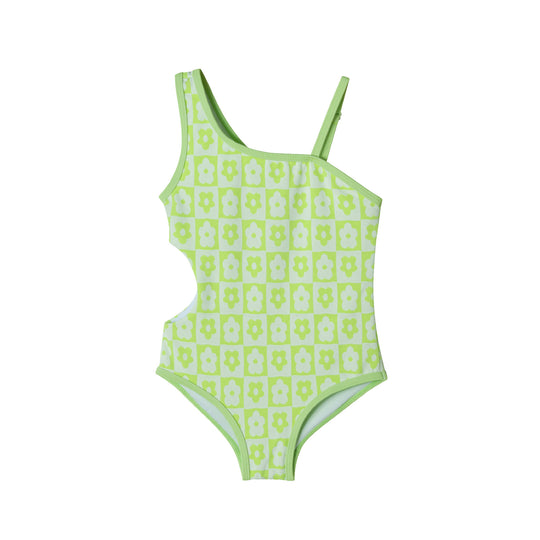 Kids (2-6x) One-Piece Swimsuit | Green Floral