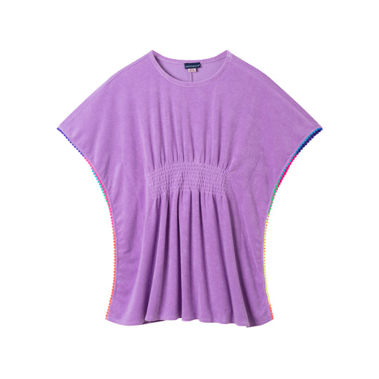 Kids (7-16) French Terry Caftan Cover-Up | Purple