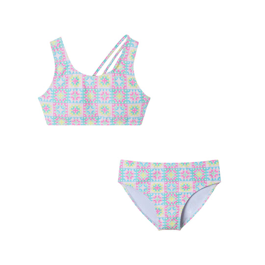 Kids (7-16) Two Piece Swimsuit | Multicolor Crochet