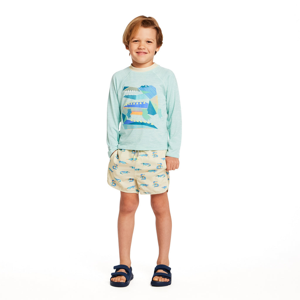 Rashguard Salt Life Garçon Taille M - Occasion Très Bon état, Bleu Clair Polyester