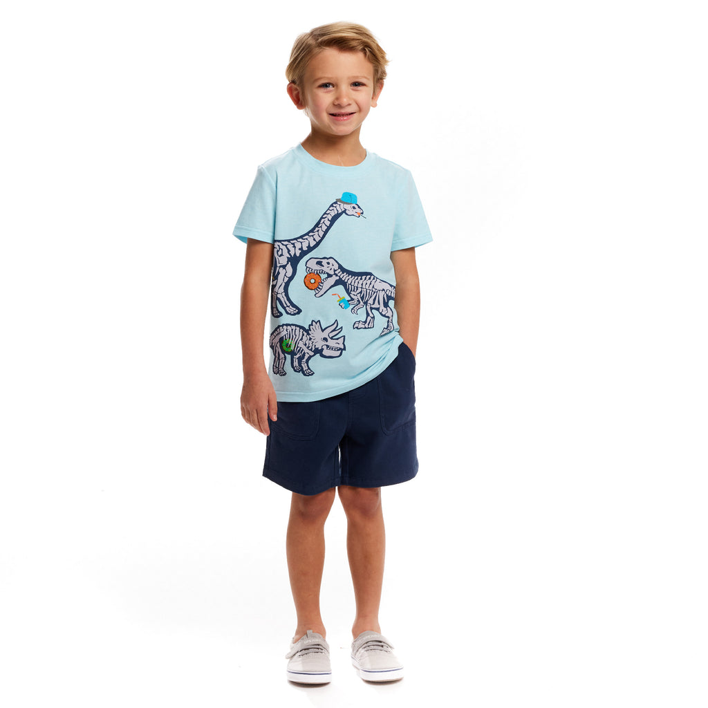 Blue Dino Snack Graphic Tee - Andy & Evan