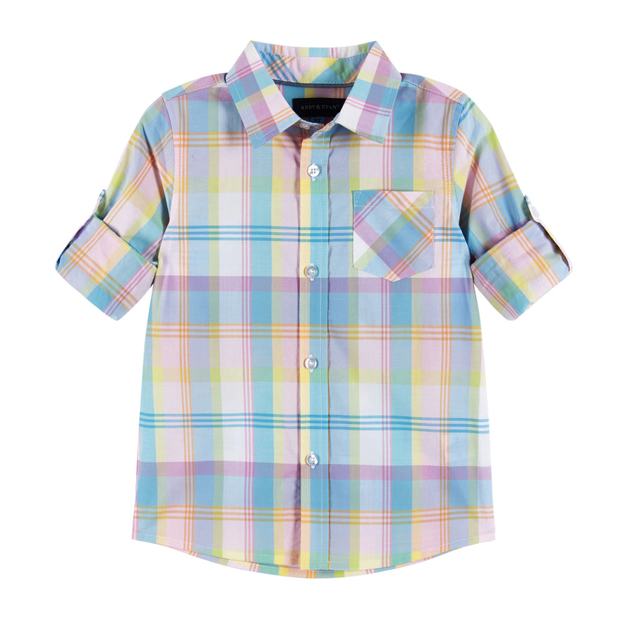 Andy & Evan Boys Two-Fer Shirt, 5, White