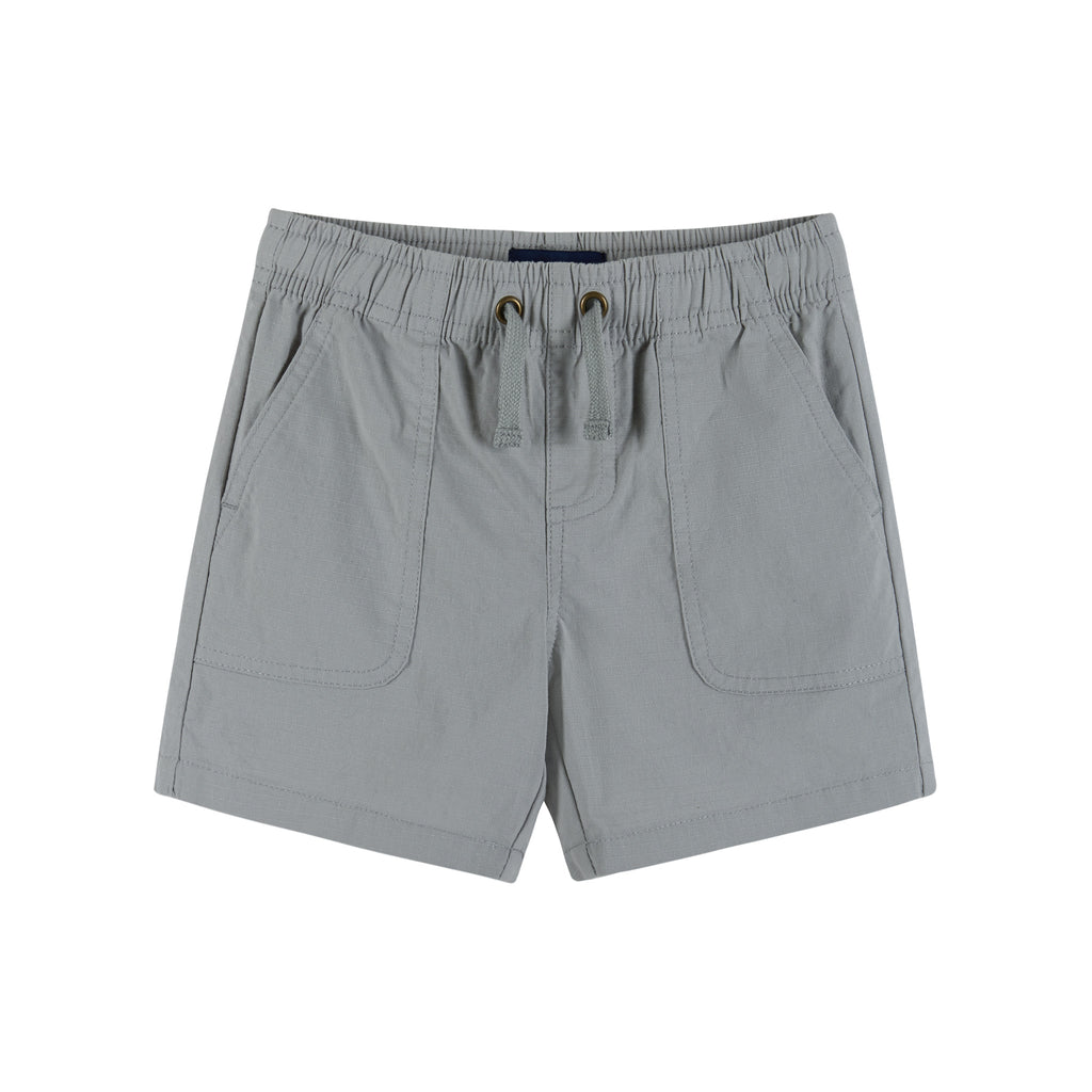 Grey Ripstop Drawstring Shorts - Andy & Evan