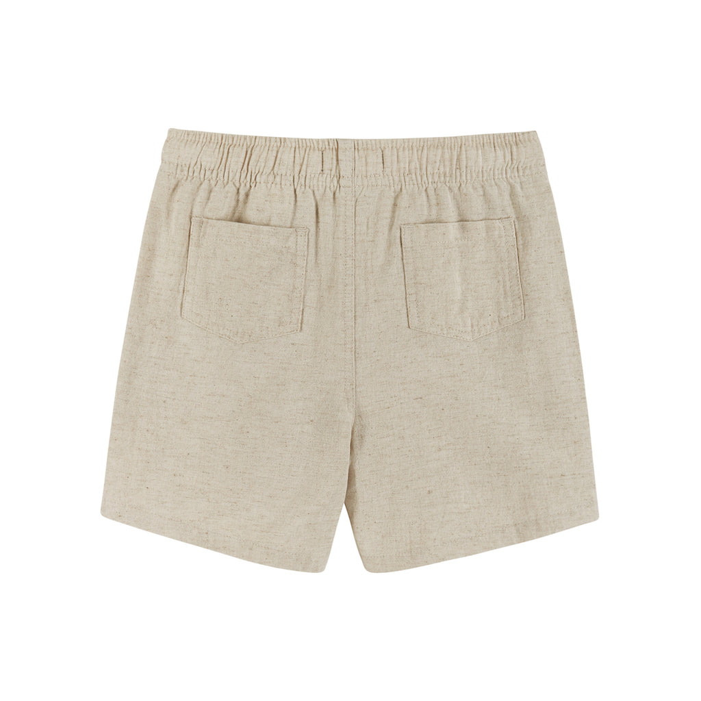 Linen Blend Shorts | Stone - Andy & Evan