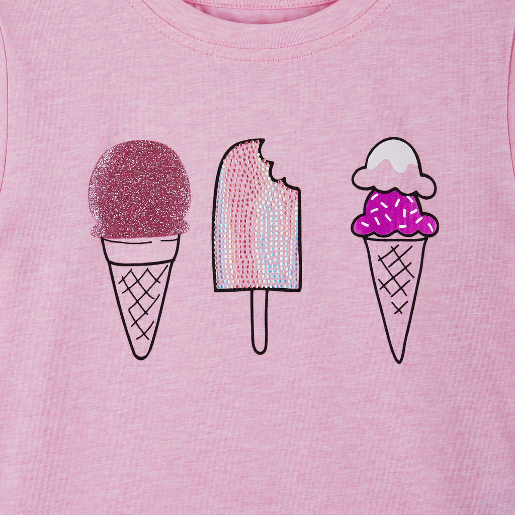 Print Nep Tee & Tiered Skirt Set | Ice Cream - Andy & Evan