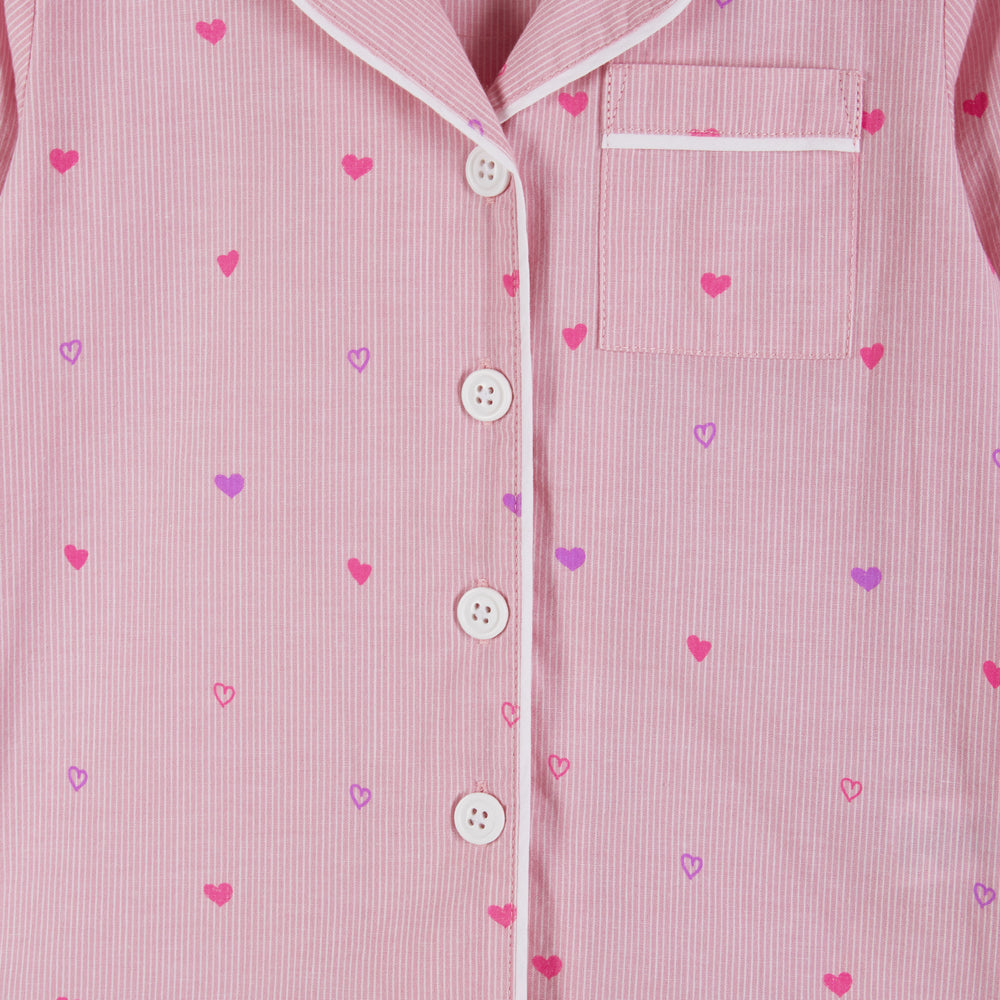 Long Sleeve Pajama Set | Pink Heart - Andy & Evan