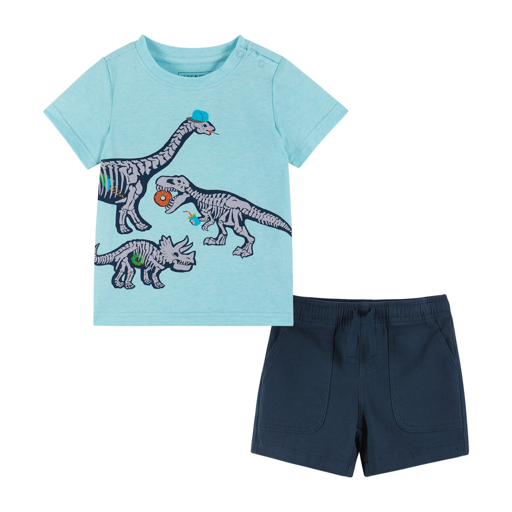 Infant Dinosaur Snack Tee & Ripstop Shorts Set - Andy & Evan