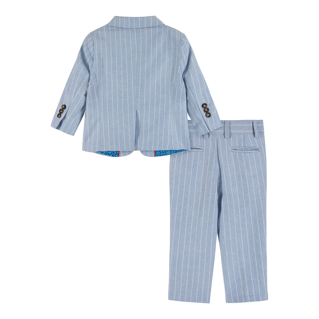 Infant Two-Piece Chambray Stripe Suit Set - Andy & Evan