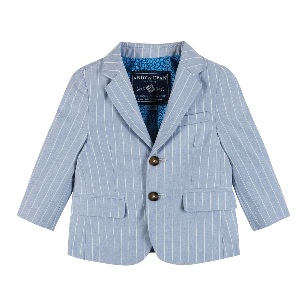 Infant Two-Piece Chambray Stripe Suit Set - Andy & Evan