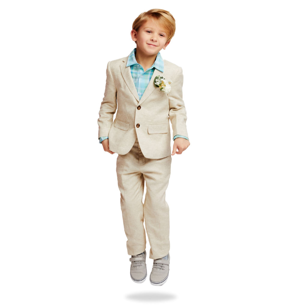 Two-Piece Linen Suit | Stone - Andy & Evan
