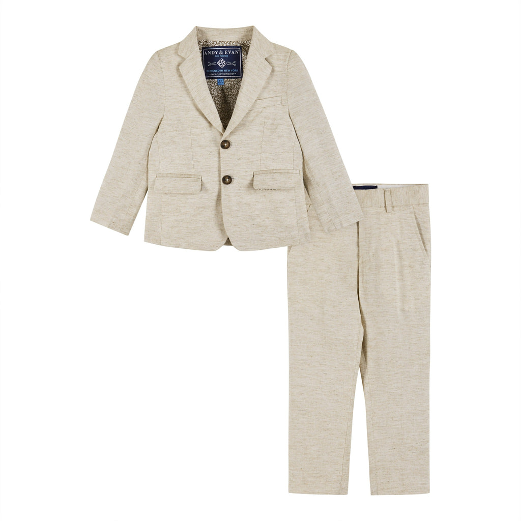 Two-Piece Linen Suit | Stone - Andy & Evan