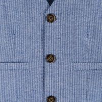 4-Piece Buttondown & Vest Set | Blue Seersucker - Andy & Evan