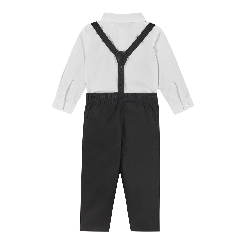Infant Suspenders Bowtie Set | White - Andy & Evan