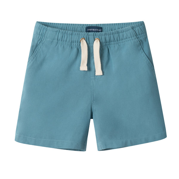 Boys Textured Linen Blend Shorts - Teal | Andy & Evan