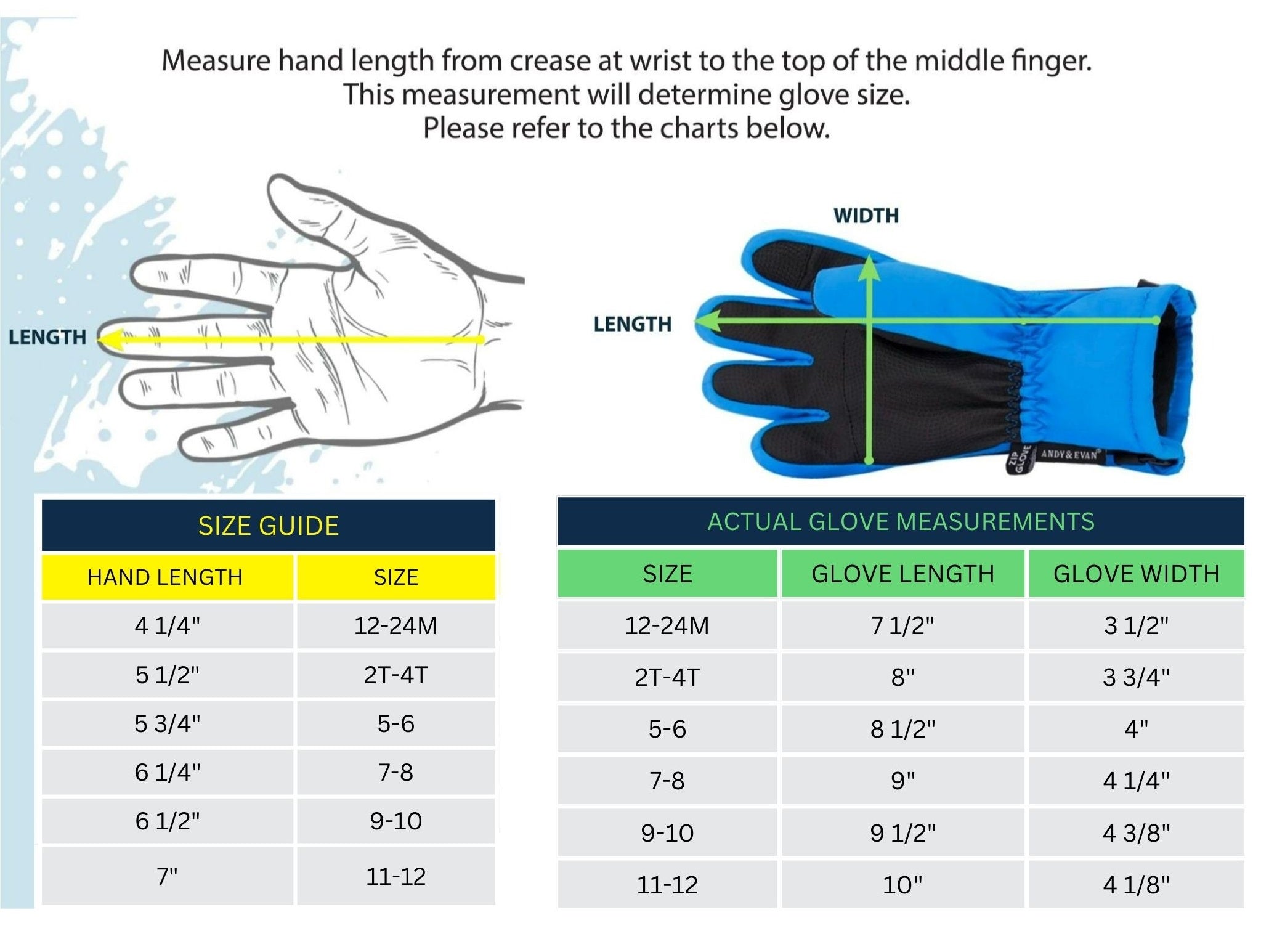 Winter & Ski Glove powered by ZIPGLOVE™TECHNOLOGY |Black – Andy & Evan