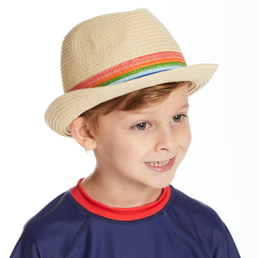 Multicolor Band Fedora Hat (2-4 Years) - Andy & Evan