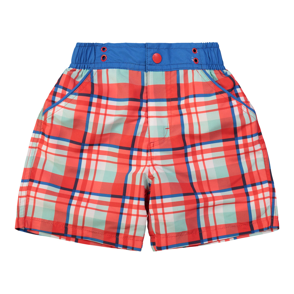 UPF 50 Plaid Swimsuit (Fabric recommended by The Skin Cancer Foundation) - Andy & Evan