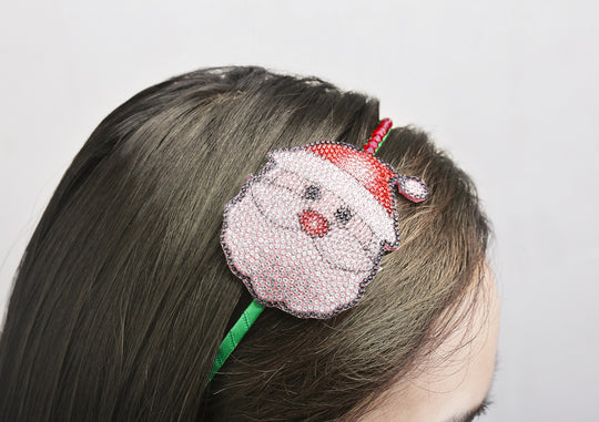 Girl's Holiday Headband - Santa
