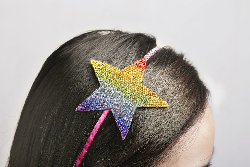Girls Headband - Rainbow Star - Andy & Evan
