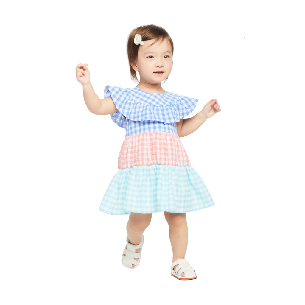 Baby Triple Tier Gingham Dress | Multicolor - Andy & Evan