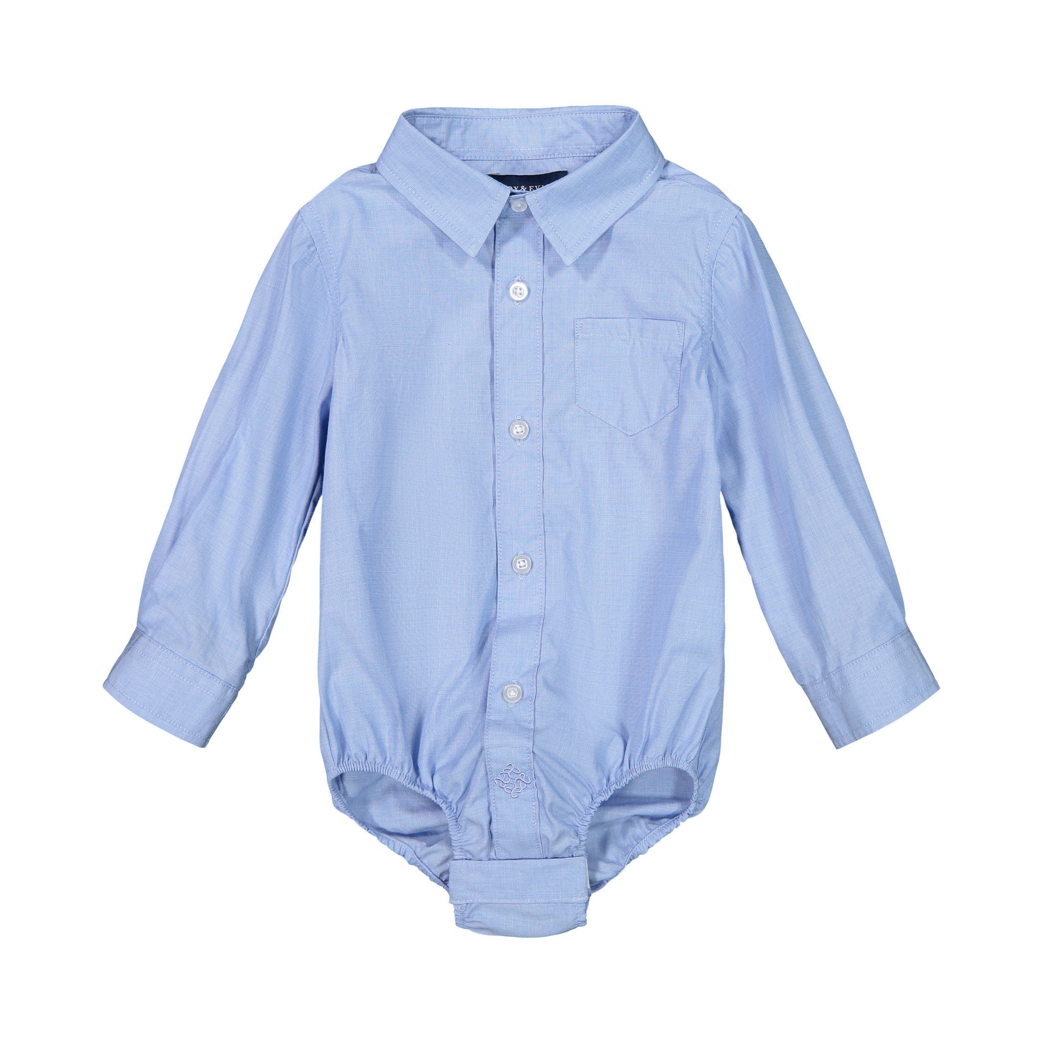 Andy & Evan Baby Boys Blue Chambray Button-Down Shirt