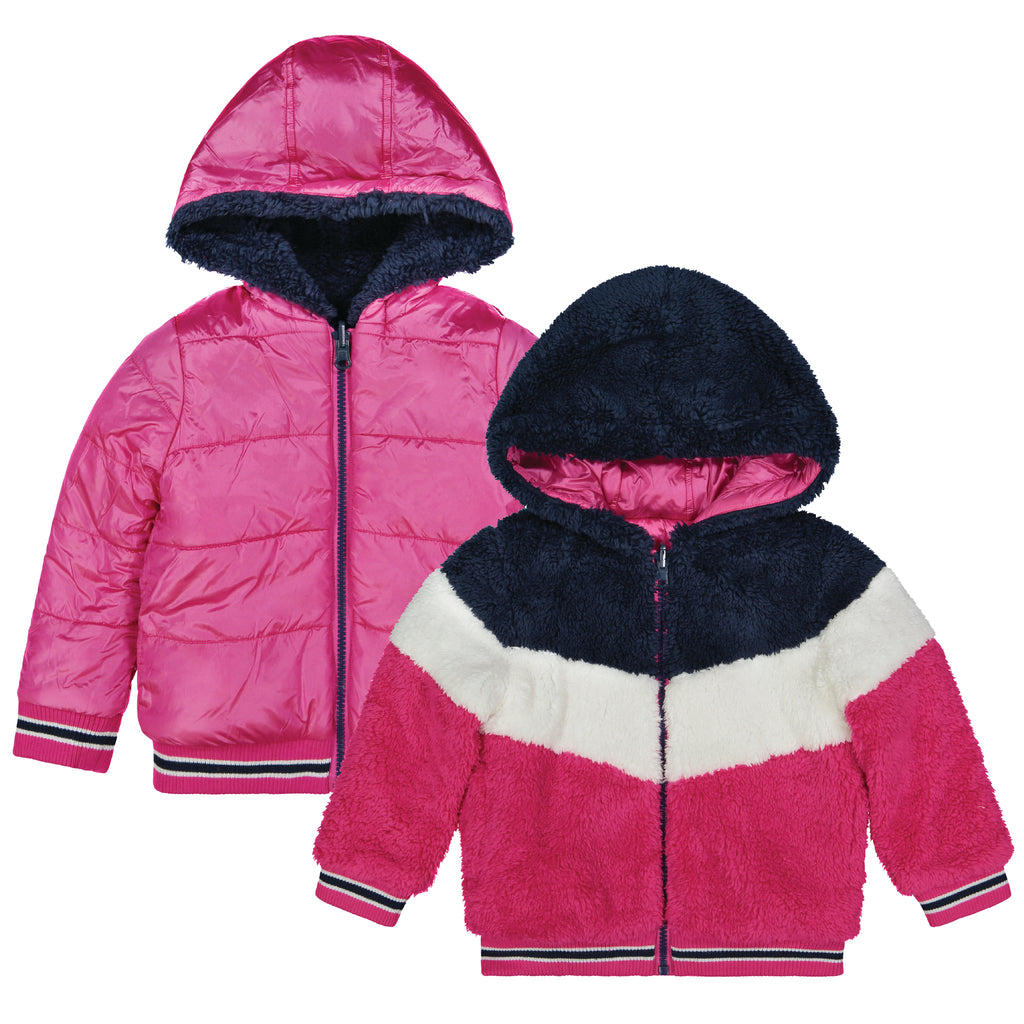 Girls Sherpa Reversible Jacket - Andy & Evan