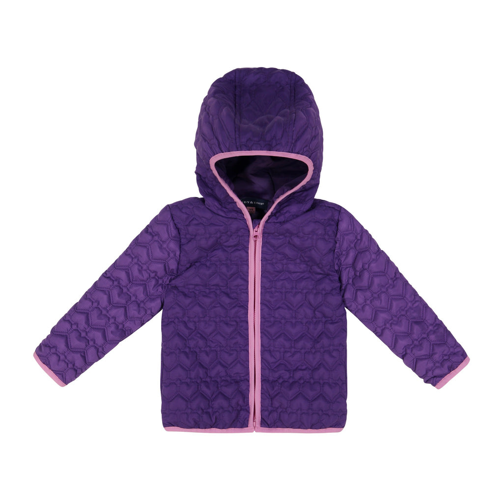 Infant Girls Purple Hearted Peek-Through™ Jacket - Andy & Evan
