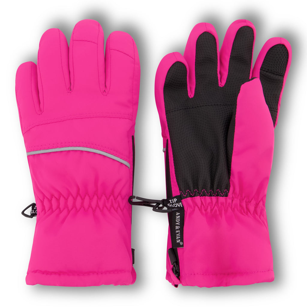 Winter & Ski Glove powered by ZIPGLOVE™ TECHNOLOGY | Hot Pink - Andy & Evan