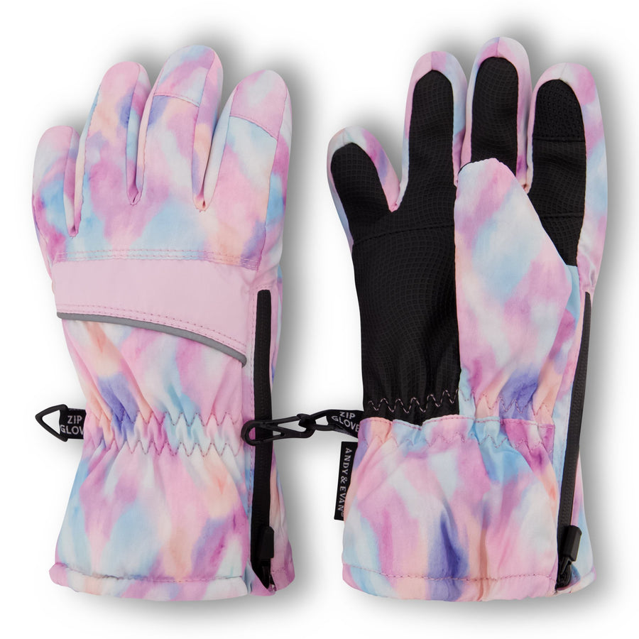 Winter & Ski Glove powered by ZIPGLOVE™TECHNOLOGY | Pink Tie-Dye
