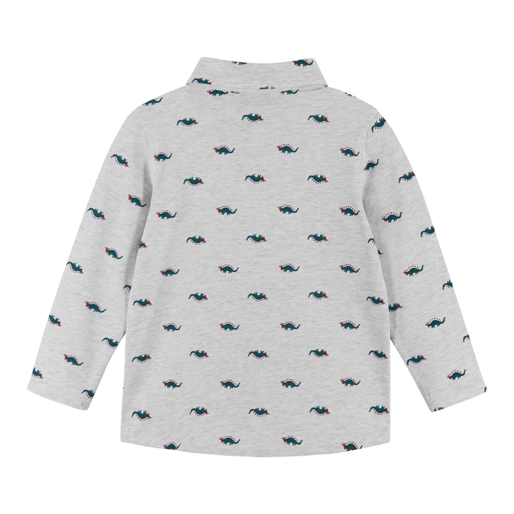 Boys Holiday Stegosaurus Pattern Button Down Shirt - Andy & Evan
