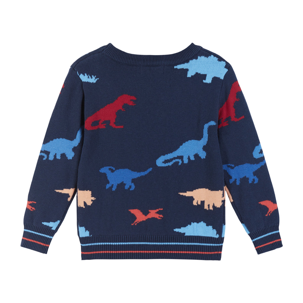 Boys Dinosaur Pattern Sweater - Andy & Evan