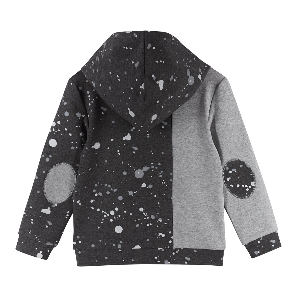 Paint Splatter Sweatshirt | Black & Grey - Andy & Evan