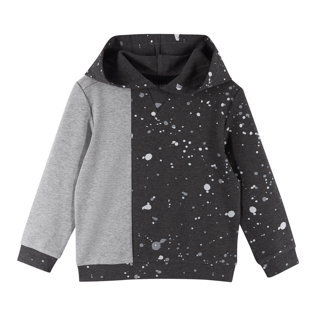 Paint Splatter Sweatshirt | Black & Grey - Andy & Evan