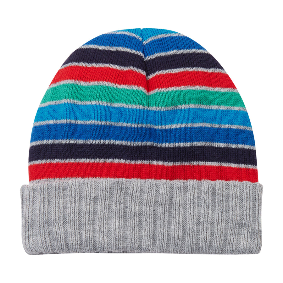 Kate Spade Beanie Hat Grey Multi Wool Blend Modern Garter Stripe Knit Colorful Kate Spade Beanie Hat Grey Multi Wool Blend Modern Garter  main image 4